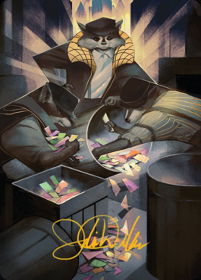 Masked Bandits Art Card (Gold-Stamped Signature) [Streets of New Capenna Art Series] | Tabernacle Games