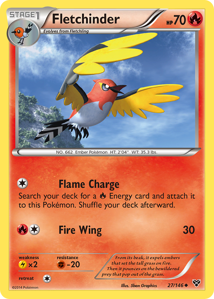 Fletchinder (27/146) [XY: Base Set] | Tabernacle Games