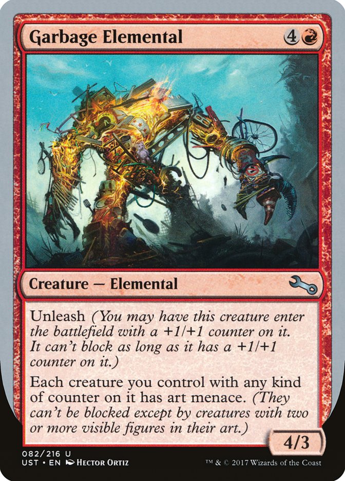 Garbage Elemental (4/3 Creature) [Unstable] | Tabernacle Games
