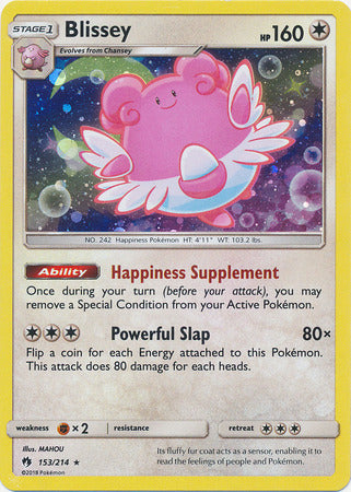 Blissey (153/214) (Cosmos Holo) [Sun & Moon: Lost Thunder] | Tabernacle Games