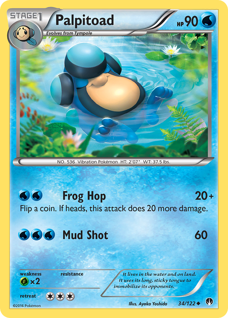 Palpitoad (34/122) [XY: BREAKpoint] | Tabernacle Games