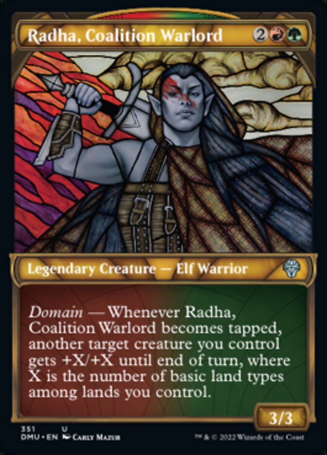 Radha, Coalition Warlord (Showcase Textured) [Dominaria United] | Tabernacle Games