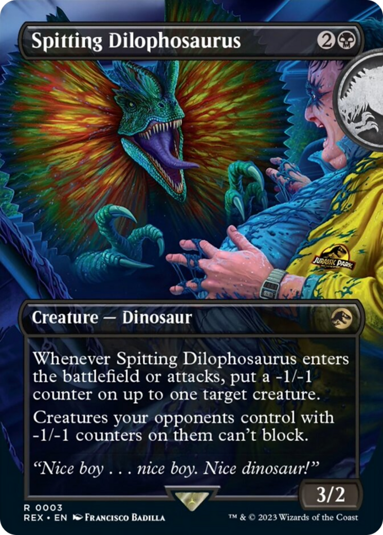 Spitting Dilophosaurus (Borderless) [Jurassic World Collection] | Tabernacle Games