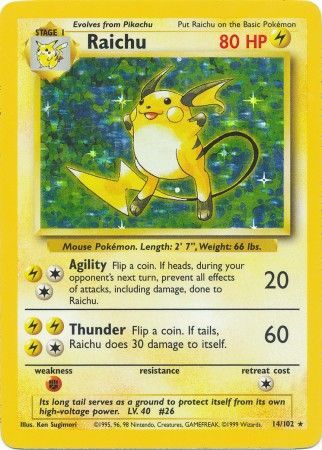 Raichu (14/102) [Base Set Unlimited] | Tabernacle Games