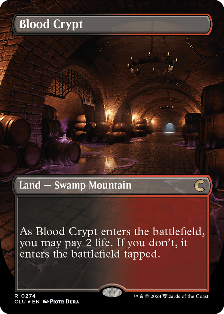 Blood Crypt (Borderless) [Ravnica: Clue Edition] | Tabernacle Games