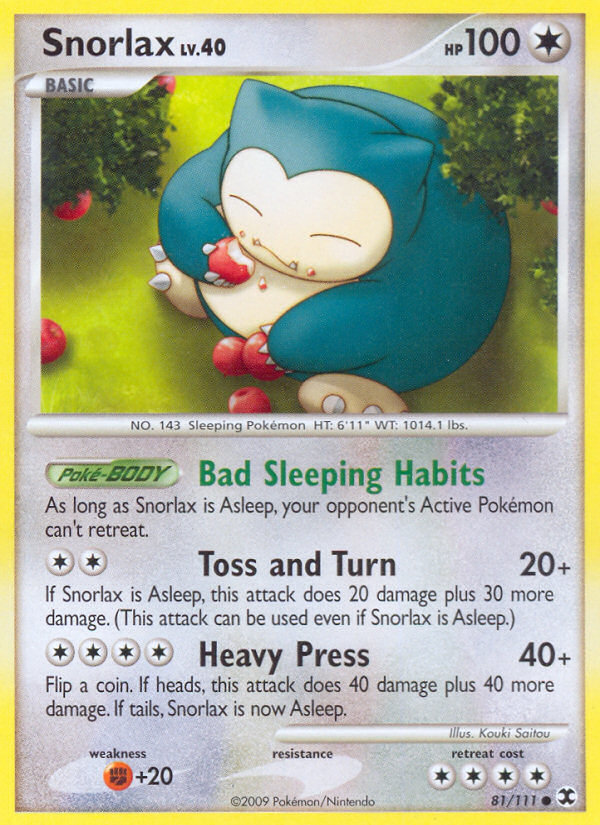 Snorlax (81/111) [Platinum: Rising Rivals] | Tabernacle Games