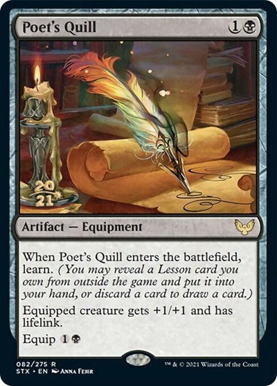 Poet's Quill [Strixhaven: School of Mages Prerelease Promos] | Tabernacle Games