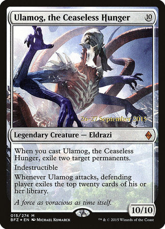 Ulamog, the Ceaseless Hunger [Battle for Zendikar Promos] | Tabernacle Games