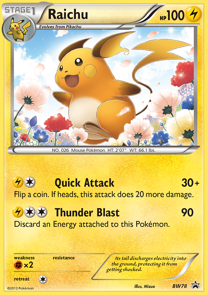 Raichu (BW78) [Black & White: Black Star Promos] | Tabernacle Games