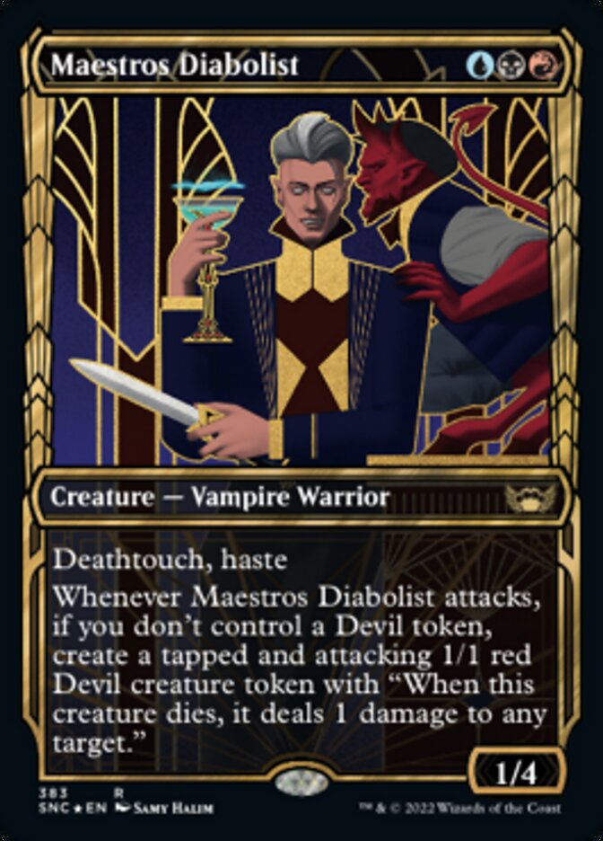 Maestros Diabolist (Showcase Golden Age Gilded Foil) [Streets of New Capenna] | Tabernacle Games