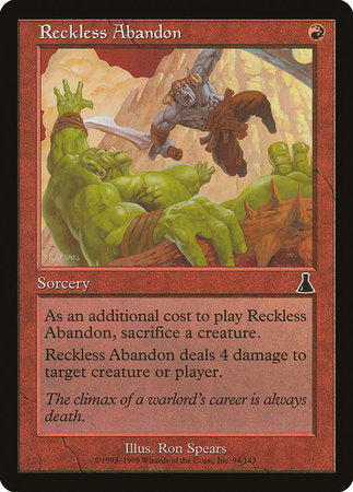 Reckless Abandon [Urza's Destiny] | Tabernacle Games
