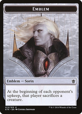 Emblem - Sorin, Solemn Visitor [Khans of Tarkir Tokens] | Tabernacle Games