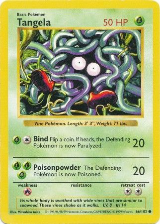 Tangela (66/102) [Base Set Shadowless Unlimited] | Tabernacle Games