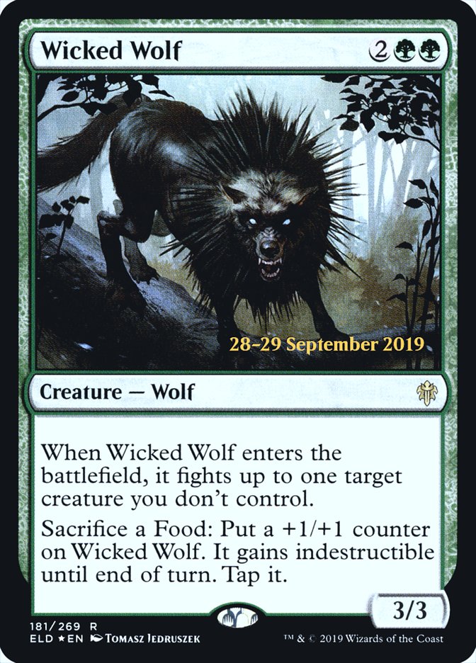 Wicked Wolf  [Throne of Eldraine Prerelease Promos] | Tabernacle Games
