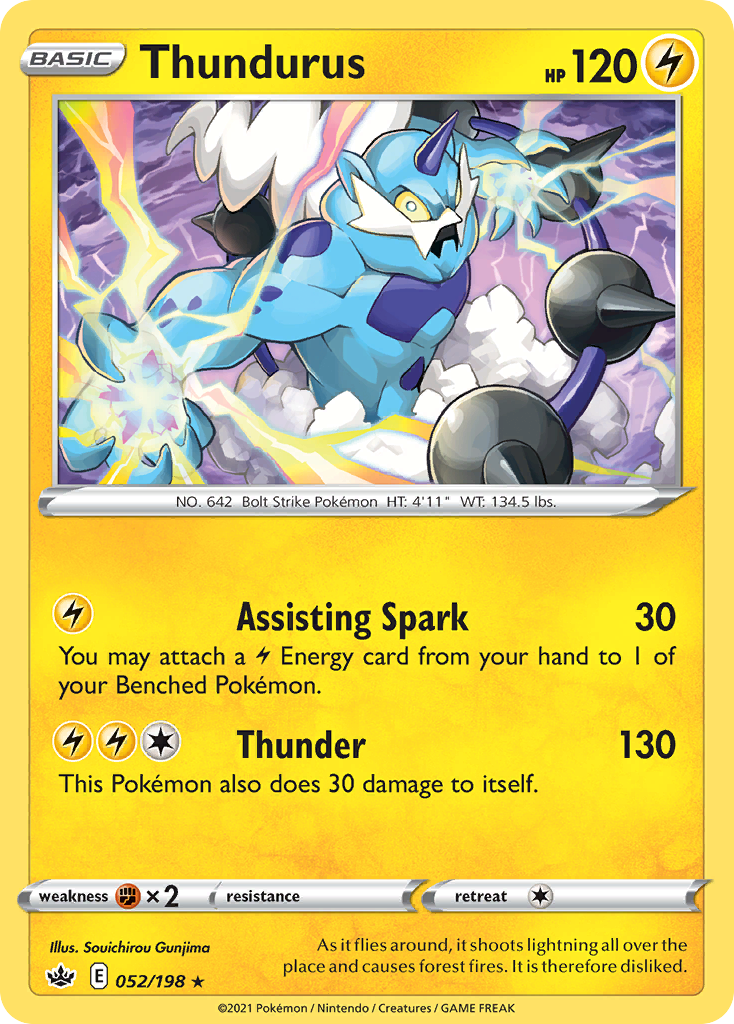 Thundurus (052/198) (Theme Deck Exclusive) [Sword & Shield: Chilling Reign] | Tabernacle Games