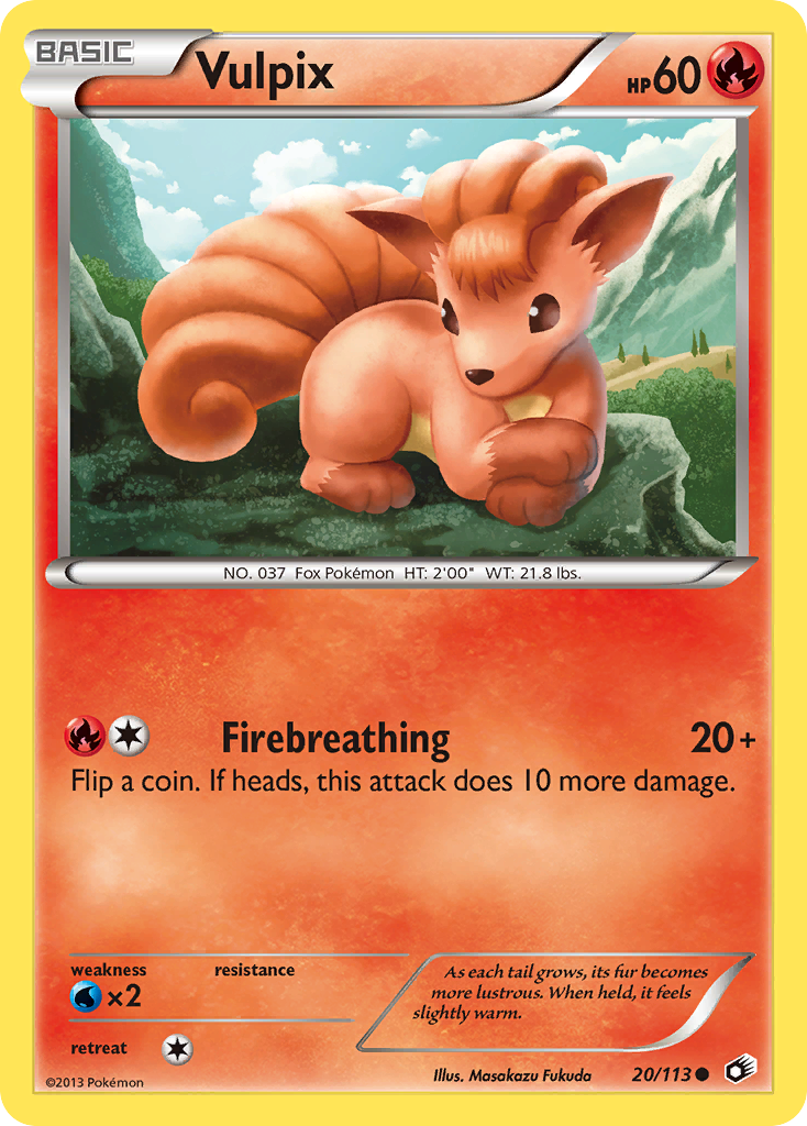 Vulpix (20/113) [Black & White: Legendary Treasures] | Tabernacle Games