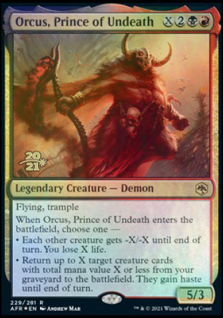 Orcus, Prince of Undeath [Dungeons & Dragons: Adventures in the Forgotten Realms Prerelease Promos] | Tabernacle Games