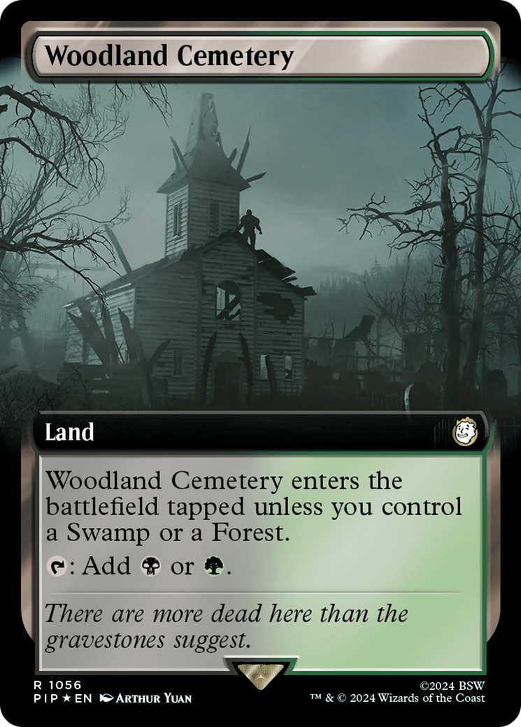 Woodland Cemetery (Extended Art) (Surge Foil) [Fallout] | Tabernacle Games
