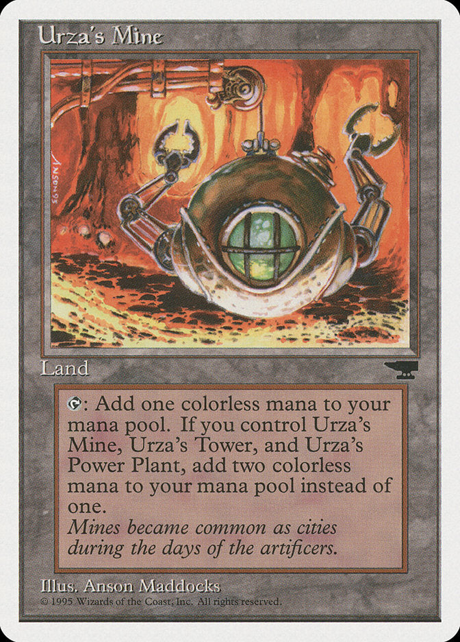 Urza's Mine (Orange Background) [Chronicles] | Tabernacle Games