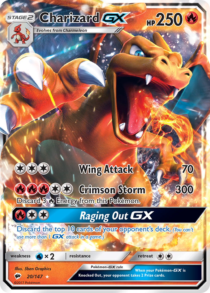 Charizard GX (20/147) [Sun & Moon: Burning Shadows] | Tabernacle Games