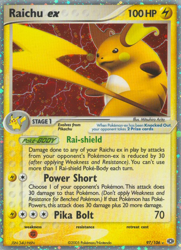 Raichu ex (97/106) [EX: Emerald] | Tabernacle Games