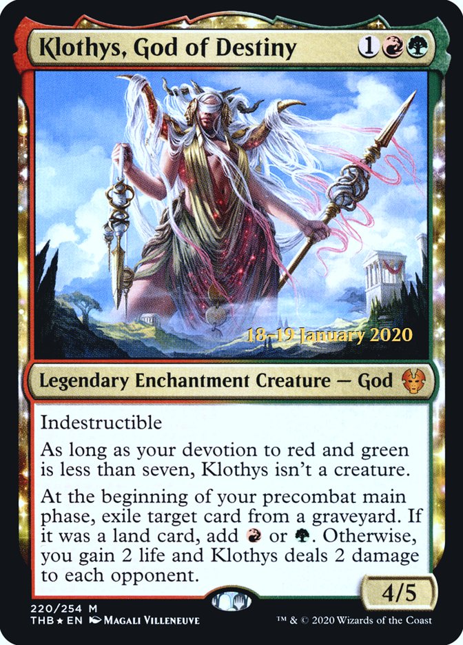 Klothys, God of Destiny [Theros Beyond Death Prerelease Promos] | Tabernacle Games