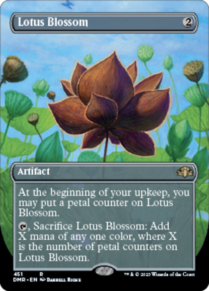 Lotus Blossom (Borderless Alternate Art) [Dominaria Remastered] | Tabernacle Games