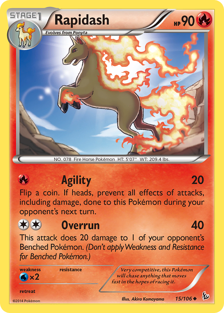 Rapidash (15/106) [XY: Flashfire] | Tabernacle Games