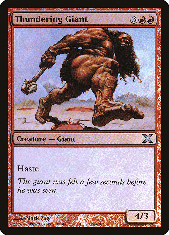 Thundering Giant (Premium Foil) [Tenth Edition] | Tabernacle Games
