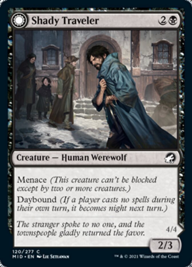 Shady Traveler // Stalking Predator [Innistrad: Midnight Hunt] | Tabernacle Games