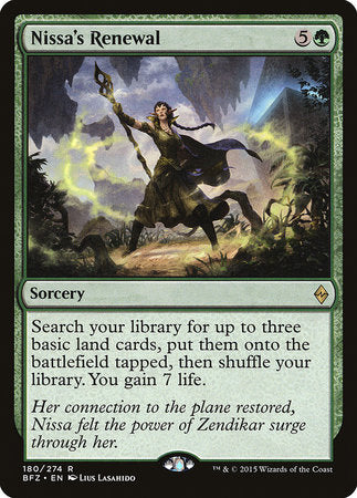 Nissa's Renewal [Battle for Zendikar] | Tabernacle Games