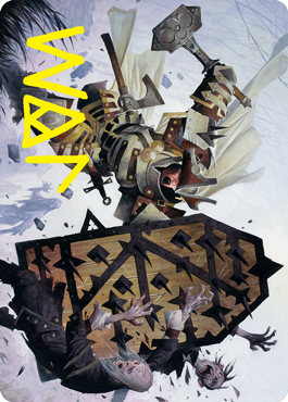 Estwald Shieldbasher Art Card (Gold-Stamped Signature) [Innistrad: Crimson Vow Art Series] | Tabernacle Games