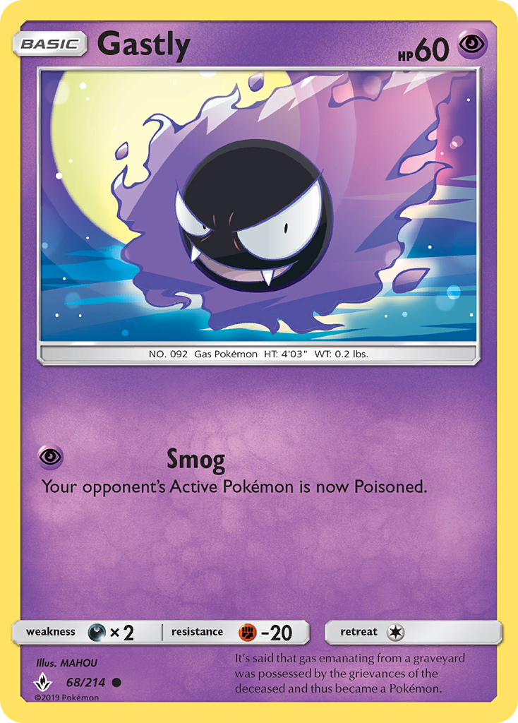 Gastly (68/214) [Sun & Moon: Unbroken Bonds] | Tabernacle Games