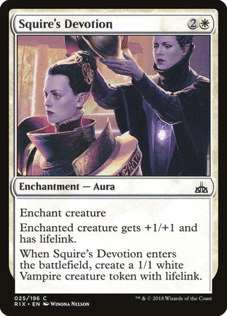 Squire's Devotion [Rivals of Ixalan] | Tabernacle Games