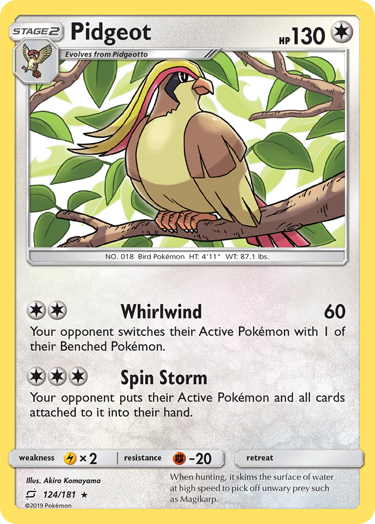 Pidgeot (124/181) [Sun & Moon: Team Up] | Tabernacle Games