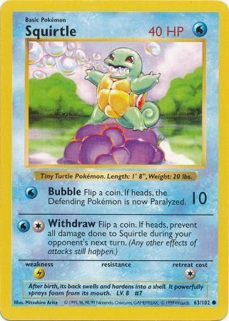 Squirtle (63/102) [Base Set Shadowless Unlimited] | Tabernacle Games