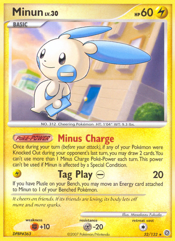 Minun (32/132) [Diamond & Pearl: Secret Wonders] | Tabernacle Games