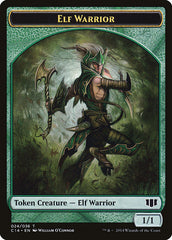 Gargoyle // Elf Warrior Double-sided Token [Commander 2014 Tokens] | Tabernacle Games