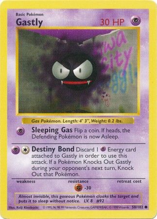 Gastly (50/102) [Base Set Shadowless Unlimited] | Tabernacle Games