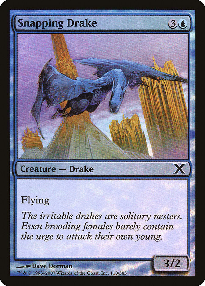 Snapping Drake (Premium Foil) [Tenth Edition] | Tabernacle Games