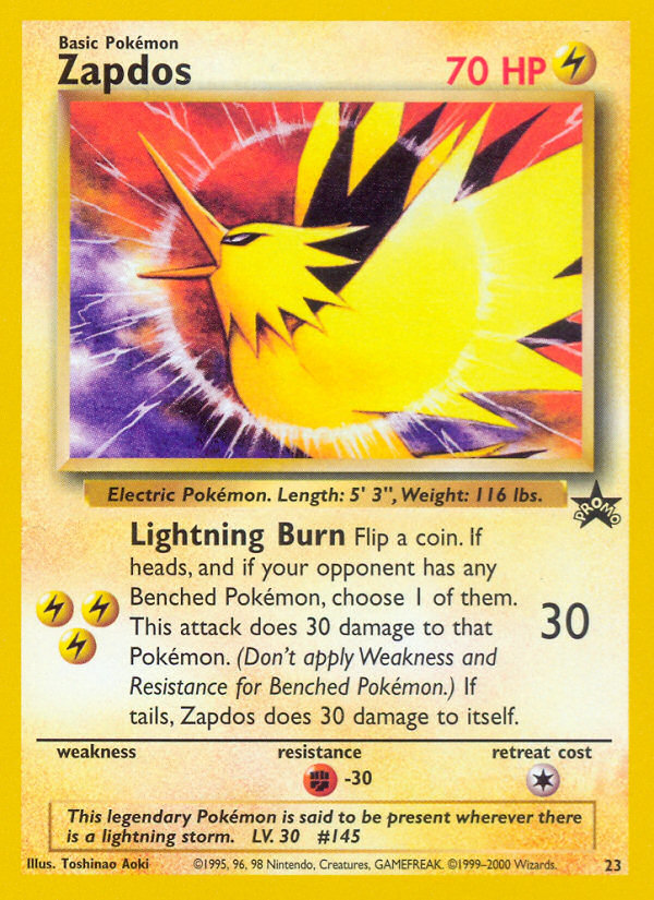 Zapdos (23) [Wizards of the Coast: Black Star Promos] | Tabernacle Games