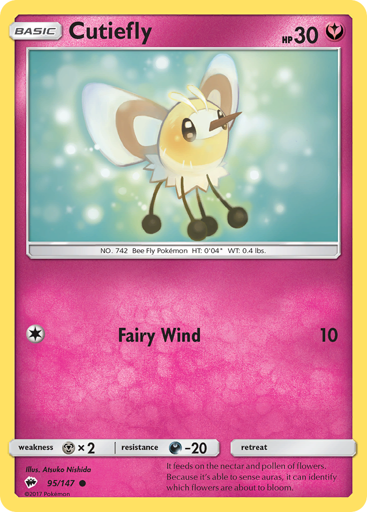 Cutiefly (95/147) [Sun & Moon: Burning Shadows] | Tabernacle Games