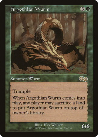 Argothian Wurm [Urza's Saga] | Tabernacle Games