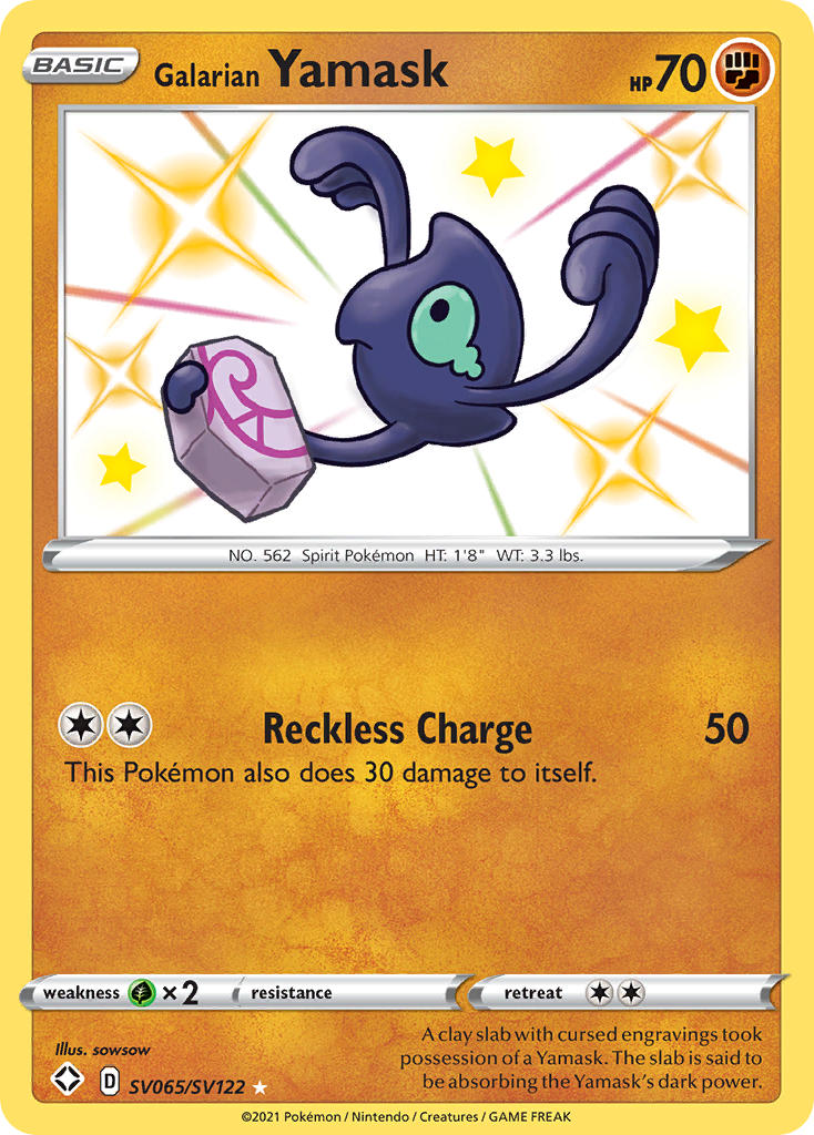 Galarian Yamask (SV065/SV122) [Sword & Shield: Shining Fates] | Tabernacle Games