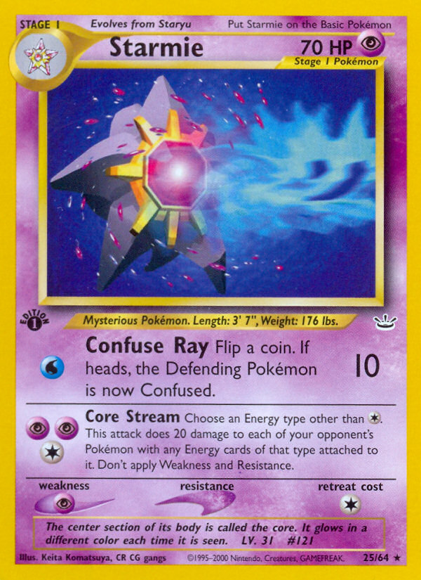 Starmie (25/64) [Neo Revelation 1st Edition] | Tabernacle Games