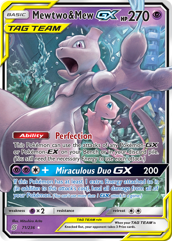 Mewtwo & Mew GX (71/236) [Sun & Moon: Unified Minds] | Tabernacle Games