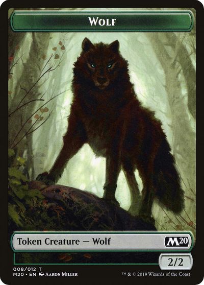 Wolf Double-sided Token [Challenger Decks 2020 Tokens] | Tabernacle Games