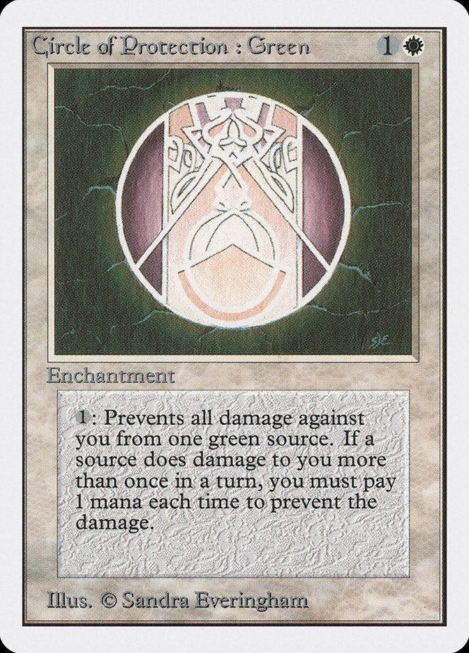 Circle of Protection: Green [Unlimited Edition] | Tabernacle Games