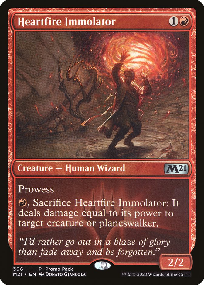 Heartfire Immolator (Promo Pack) [Core Set 2021 Promos] | Tabernacle Games