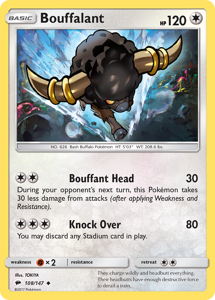 Bouffalant (108/147) [Sun & Moon: Burning Shadows] | Tabernacle Games